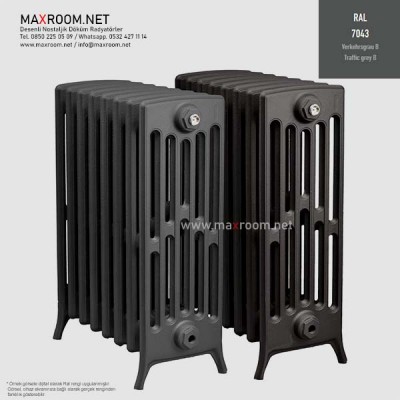 Kdr-6-75 Kolonlu Ayaklı Döküm Radyatör, ral 7043 |  5 Kolon